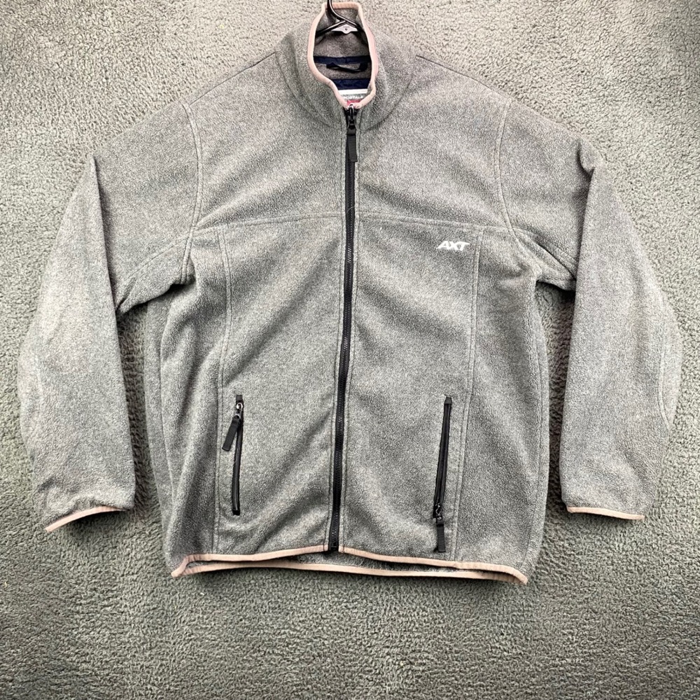 Aeropostale AXT Mens Gray Full Zip Fleece Jacket Coat Size L Layering